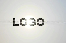 玻璃光波光效logo标志展示AE模板