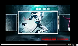 蓝色斑驳背景照片展示视频相册AE模板