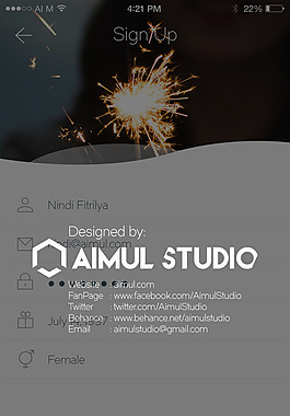 简约APP注册登录页Login Page