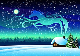 圣诞节 卡通海报 背景