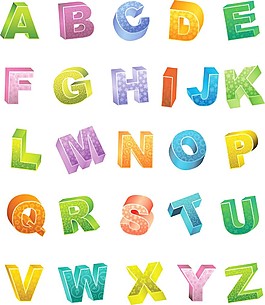 3D英文字母