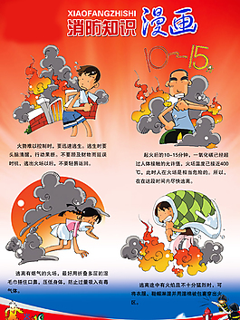 消防知识漫画展板