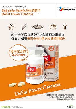 韩国希杰碳水化合物片详情页设计