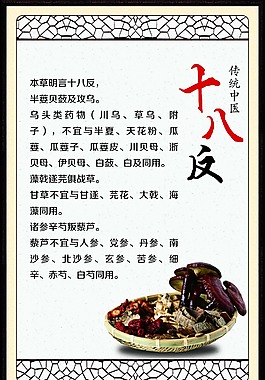 中药十八反展板