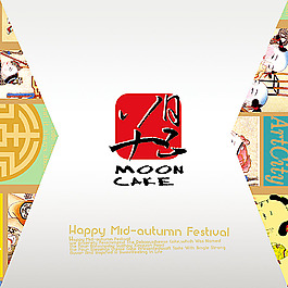 单个月饼包装盒背景