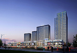 城市规划夜景效果图
