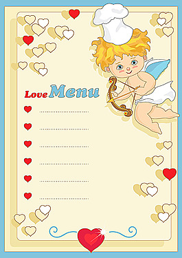 可爱丘比特菜单封面