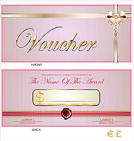 粉色优惠劵设计