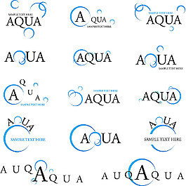 AQUA字体设计模板