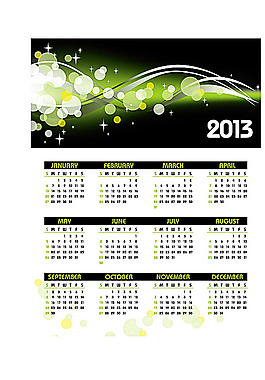 2013年日历模板
