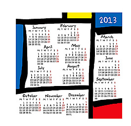 2013年日历