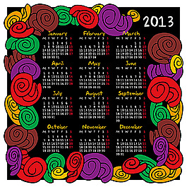2013年日历设计