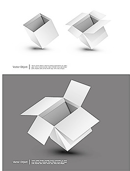 矢量盒子设计素材