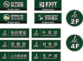 警示牌门牌标识矢量素材