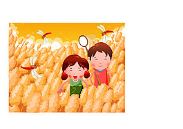 小孩扑蜻蜓