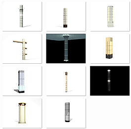 柱子素材3Ｄ模型素材免费下载