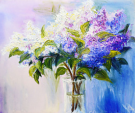紫丁香鲜花背景边框