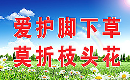 爱护花草图片