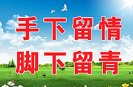 爱护花草图片