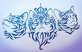 PS笔刷创意动物头像纹身效果