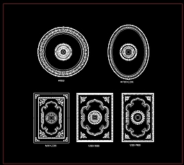 cad 彩色油布图素材