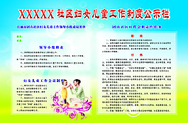 社区妇女儿童工作制度公示栏
