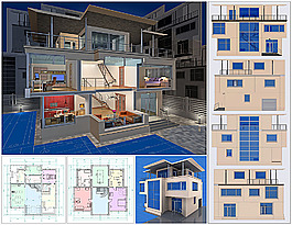 建筑平面图与3D效果图