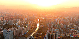 清晨里的城市