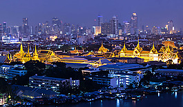 夜晚里的城市风景