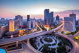 城市道路夜景