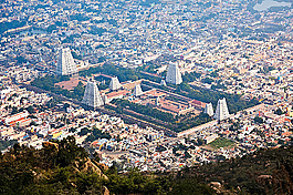 鸟瞰城市全景