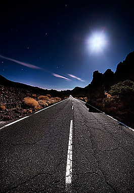 傍晚的道路