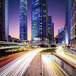 城市道路夜景