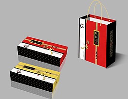 烟条茶包装（展开图）图片