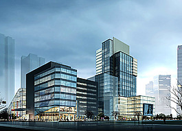 城市风光效果图