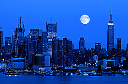 海边城市夜景