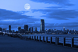 海滨城市夜景