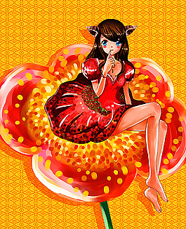 可爱卡通动漫女生