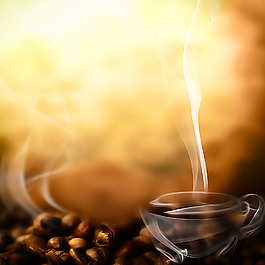 梦幻咖啡豆背景