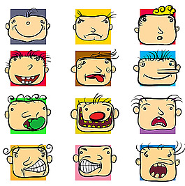 卡通男孩表情图集