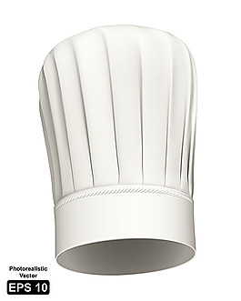 白色厨师帽背景素材