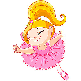可爱卡通芭蕾女孩