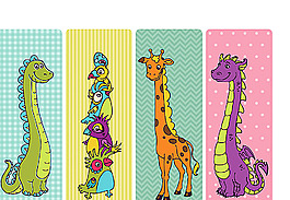 卡通动物插画素材