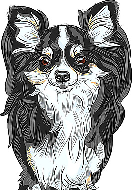 可爱的宠物狗插画