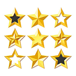 黄色五角星图片 黄色五角星素材 黄色五角星模板免费下载 六图网