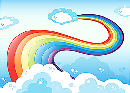 彩虹背景矢量素材