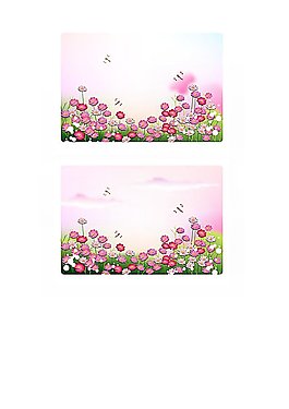 蜻蜓与鲜花草地