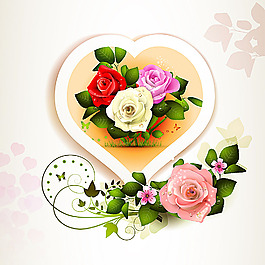 爱心与玫瑰花