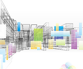 梦幻方块背景底纹