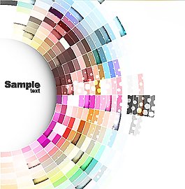 梦幻炫彩方块背景